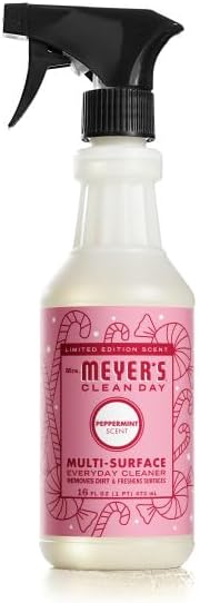 Mrs. MEYER'S CLEAN DAY Multi-Surface Cleaner 4 Pack Variety Pack Iowa Pine Peppermint Snow Drop Gingerbread 16 Fl Oz Each 1 CT