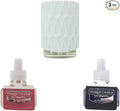 Yankee Candle Cozy Twilight - Scent Plug Diffuser Organic Pattern Gray Scent Plug Refill Home Sweet Home and Midsummer Night (1 Ea.) (Variety Pack)