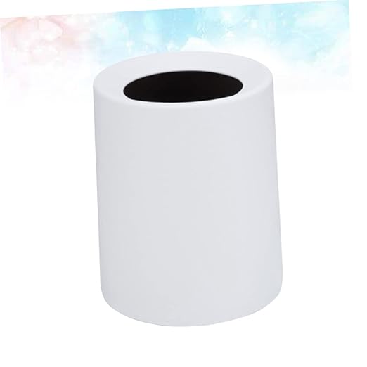 PRETYZOOM Household Wastebasket Frosted Open Trash Can for Bedroom and Living Plain Color Design for Office and Conference Rooms