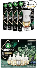 Air Wick Advanced Plug In Scented Oil Warmer (Pack of 4 Gadget Only) + 5ct Vibrant Refills Eucalyptus &amp Wild Berries