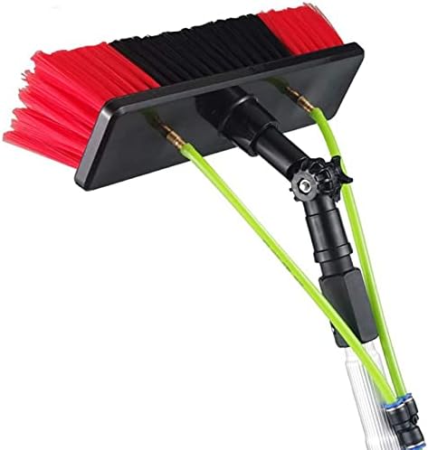 Telescopic Pole Kit Cleaning BrushWindow Cleaning Brush Window Cleaning Pole Window Cleaner Kit Water/Hose Fed Pole Cleaning Photovoltaic and Solar Panels Red 12 m (red