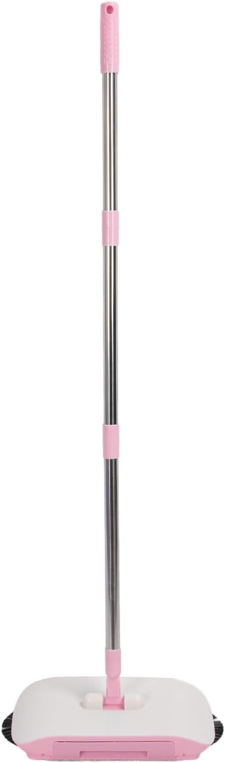 Fdit Heavy Duty Stainless Steel Floor Sweeper for Effective Dust Removal Suitable for Wooden Ceramic and Marble Floors UserFriendly Design (Pink)