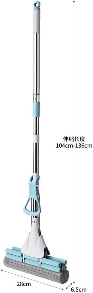 Roller Absorbent Rubber Sponge Mop Household Hand Free Large Lazy Squeeze