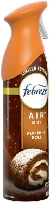 Febreze Air Effects Odor-Eliminating Air Freshener Pumpkin Roll Scent 8.8 oz Spray 3 Pack