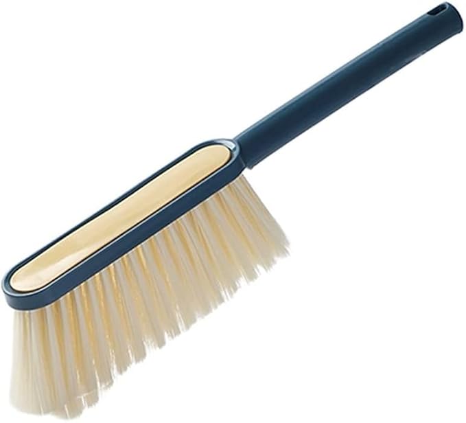 Whisk Broom Hand Held2pcs Bed Brush Soft Cleaning Brush Hand Broom Reusable Cleaning Tools Counter Duster Dusting Brush for Home Cleaning Long Handle dust Catcher(Blue)