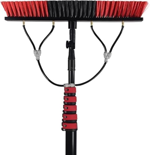 Glass Cleaning Brush Home Water Fed Telescopic Pole Kit Solar Panel Brush Rotating for Photovoltaic PanelExtendable Window Cleaning Pole Kit with Water Fed Brush 10.8M Solar Panel Cleaner f