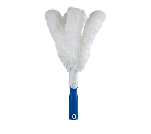 Unger Connect and Clean Microfiber Feather Duster for Household Cleaning and Dusting Cleans Fragile Objects Glassware Vases Picture Frames Machine Washable Compatible with Threaded Pole