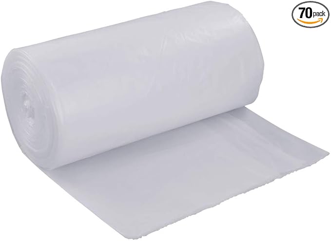 Ramddy Clear Large Trash Bags 30 Gallon Leaf and Lawn Bags 70 Counts