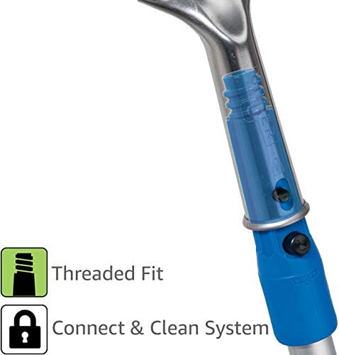 Unger Professional Connect &amp Clean 4 - 8 Foot Telescoping Extension Multi-Purpose Pole Window Cleaning Dusting