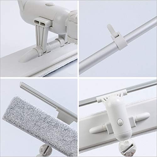 Window Cleaning Brushes Long Handle Cleaner Glass Squeegee Telescopic Rod Rotating with Cloth Rubber Wiper