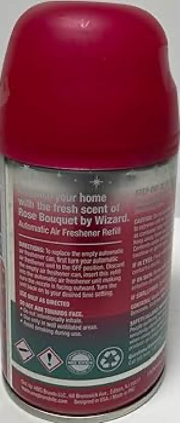 Wizard Automatic Spray 5Oz Refill (Package May Vary) Pack of 6 (Rose bouquet 6)