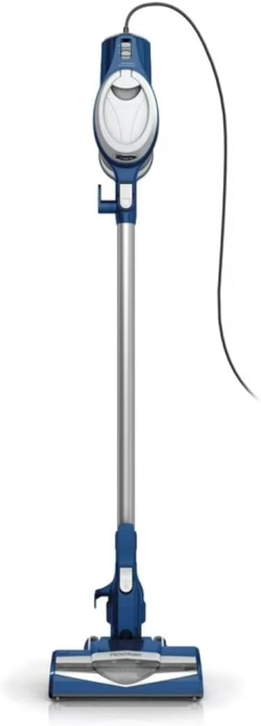 SharkLightweight Corded Stick Vacuum Cleaner with Powerful Suction Swivel Steering and Wall Mount Storage. (Blue)