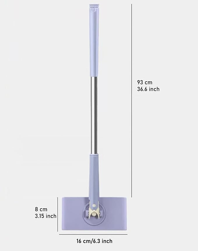 Snap Grip Mini Mop Convenient Cloth Changing Mini Mop Retractable Gap Dust Cleaner Flat Mops with Locking Head &amp Sweeping Cloths 40inch Handle for Multi-Surface No Wash(Purple 93cm)