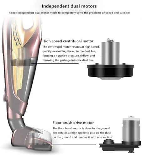 Cordless Vacuum Cleaner Rechargeable Stick Vacuum with Multi Tool Powerful Suction for Hardwood Floors