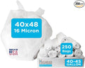 Clear Trash Bags40-45 Gallon Trash Bags 40 x 48 250 Count 16 Micron High Density Ideal for Janitors Facility Managers Industrial Recycling