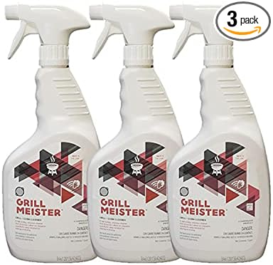 GrillMeister Degreaser &amp Cleaner for Oven Grills Fryers &amp Barbeque 1 Quart (3-Pack)