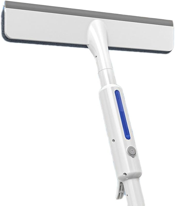 Professional Glass Cleaner Tool with Front and Back Scraping Bar Double Sided Scraper with Spray Function Telescopic Squeegee with Extendable Pole for Cleaning .45m