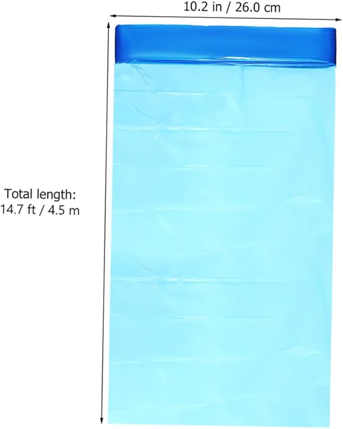 iplusmile 5 Rolls Blue Diaper Pail Bags 260mm X 7m Pe Odor-proof Trash Bags for Diaper Disposal and Outdoor Use