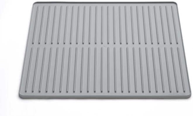 WeatherTech DishMat Drain- 16 x 18 Drip Dry Hand-Washed Dish Drying Mat Pebble