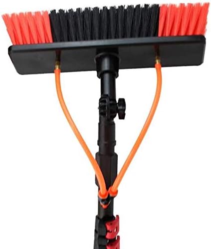 Glass Cleaning Brush Home Water Fed Telescopic Pole Kit Solar Panel Brush Rotating for Photovoltaic PanelSolar Panel Cleaning Brush Kit with 11M Extension Pole Window Cleaning Tool for Phot