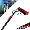 Glass Cleaning Brush Household Water Supply Telescopic Pole Kit Solar Panel Rotating Brush Solar Photovoltaic Panels20ft Telescopic Water Fed Window Cleaning Pole Kit High Reach E