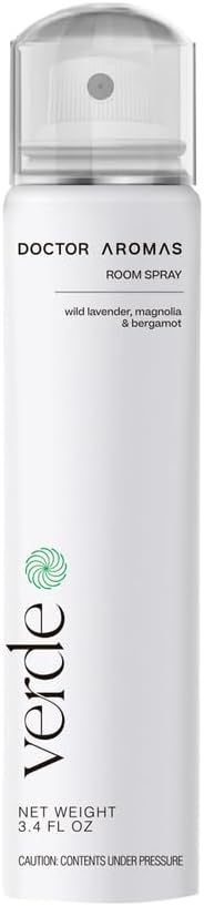 Doctor Aromas Premium Air &amp Room Spray – Lavender &amp Bergamot Long-Lasting Fragrance for Home Bedroom or Bathroom – Powered by Everspray Tech (Pack of 1 Verde)