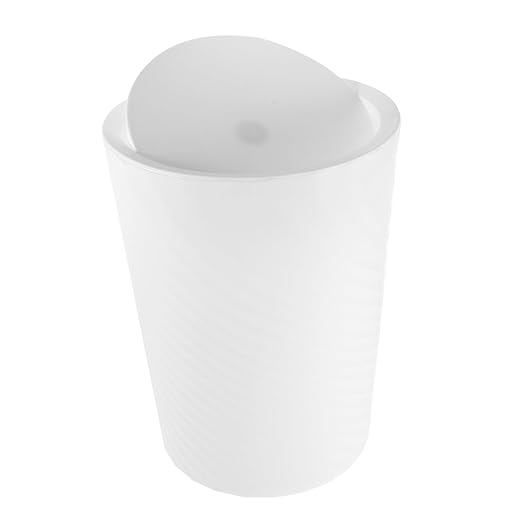 PRETYZOOM Trash Can with Lid Bathroom Wastebasket for Home and Office Sturdy Garbage Container Easy to Clean for Bathroom Kitchen and Bedroom Use