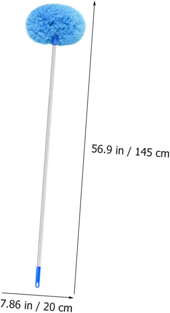 Extendable Duster Handle for High Ceilings Ceiling Fan Cleaning Cobweb Removal Flexible Microfiber -Saving Storage for