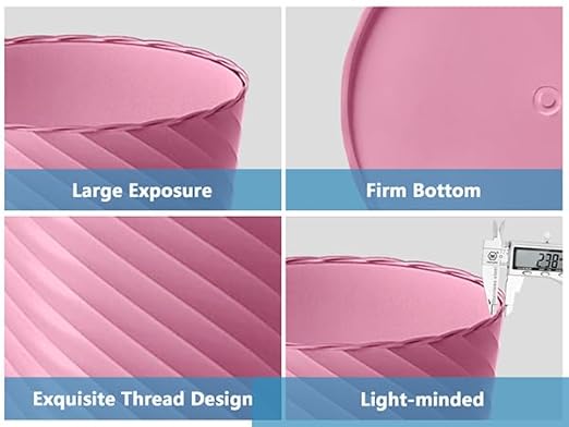 Lysam Bathroom Trash Can 3 Pack 1.8 Gallons Small Trash Can with Trash Bags Bathroom Garbage Can Plastic Trash Bin Round Waste Basket for Bedroom Office Compact Space (Pink Purple Green)
