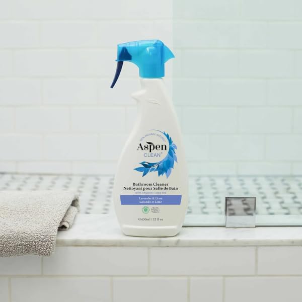 AspenClean | Bathroom Spray Cleaner | Eco-Friendly Cleaner for Hardwood Laminate Stone &amp Ceramic | Non - Toxic | 100% Natural | EWG Verified | Pack of 2