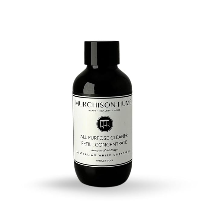 Murchison-Hume Powerful Plant-based Multi-Surface Bathroom Cleaner Spray for Basins Tubs Tiles and Toilets. Eliminates Odor 17oz and 3.4 Oz Concentrate Bundle Australian White Grapefruit