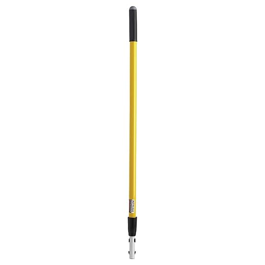Rubbermaid Commercial Products HYGEN Quick-Connect Adjustable Extension Handle/Pole Lightweight Cleaning Tool for Floors/Walls/Ceilings/Windows for Janitorial/Residential/Commercial/Business Yellow