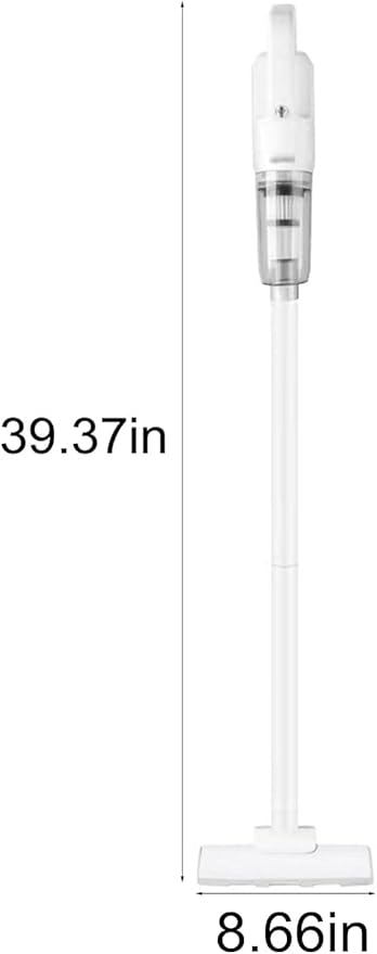 20000Pa Powerful Suction Cordless Vacuum Cleaner 39.37 Stick Vacuum 30 Min Run Time Lightweight White For Carpets &amp Hardwood Floors