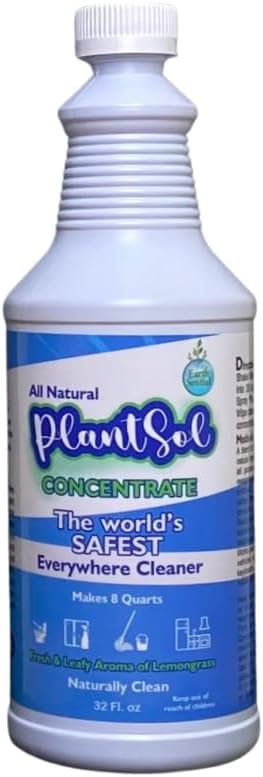 Plantsol 8X All Purpose Cleaner Concentrate Light Citrus 32oz Makes 8 Quarts All-Natural Plant-Based Multi-Surface Refill Eco-Friendly &amp Non-Toxic