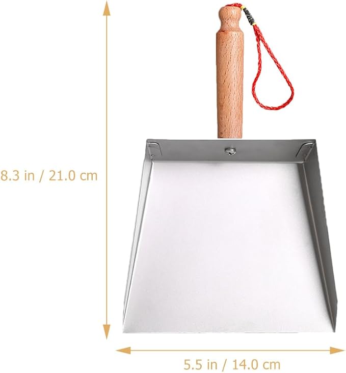 Beaupretty Stainless Steel Small Dustpan with Short Handle Lightweight Metal Dust Pan for Household and Children Compact 8.26X5.51In Tabletop Cleaning Tool