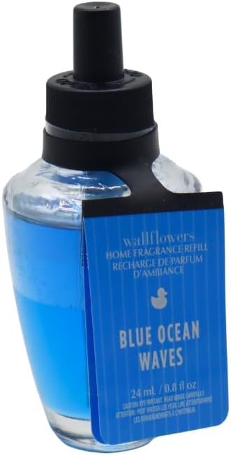 Bath &amp Body Works BLUE OCEAN WAVES Wallflowers Home Fragrance Refill 0.8 fl oz - 4 pack