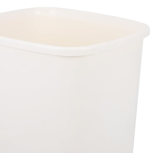 Bathroom Trash Can with Lid 12L Small Square Flip-Top Waste Bin for Kitchen Home Office White and Blue Plastic Garbage Can for Bathroom Wastebasket