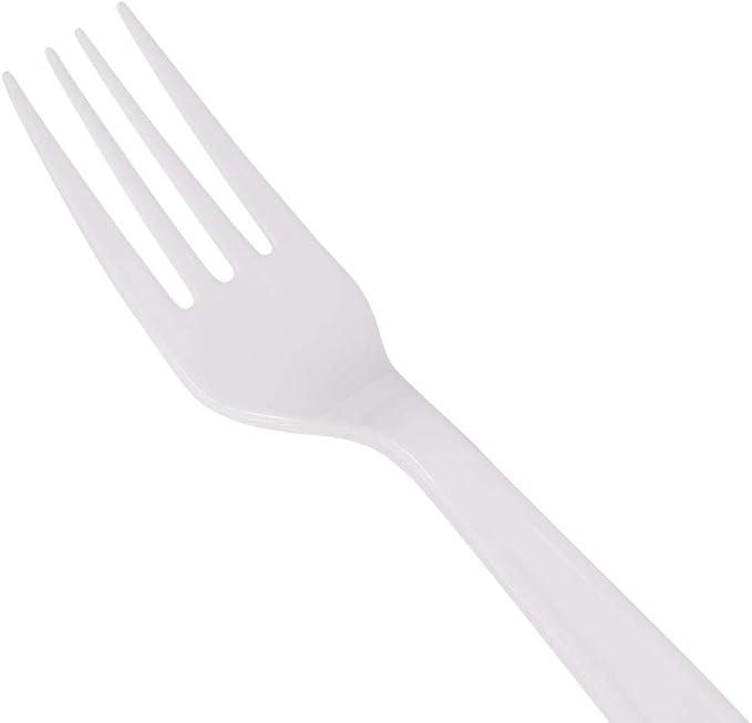 Karat U3520W 7 PS Poly-Wrapped Heavy-Weight Disposable Fork White (Pack of 1000)