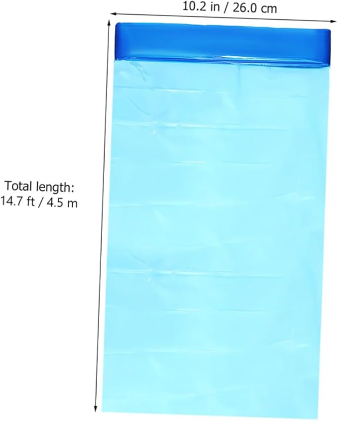 Thickened Diaper Trash Bags Blue Pe Material 260mm X 7m 5 Rolls Disposable Garbage Bags for Diaper Storage and Nursery Use
