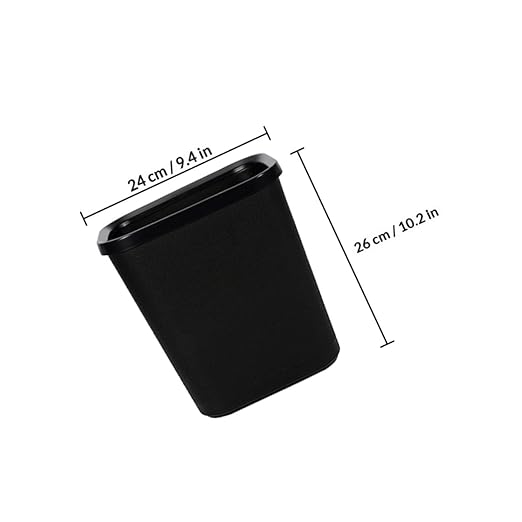 KESYOO Fire-Resistant Rectangular Trash Can 8l Plastic Wastebasket with Press Ring for Kitchen Bathroom Living Room Home Use
