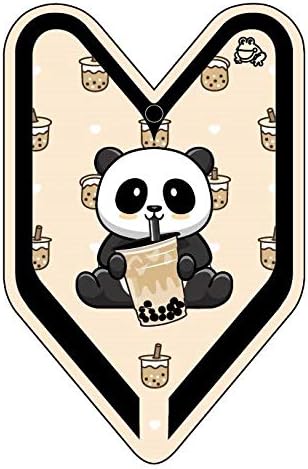 Treefrog Young Leaf Black Milk Tea 24-Pack (1-Box) Boba Panda Car Hanging Air Freshener