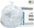 Heritage HDPE 16 Gallon Trash Bags - HERZ4833RNR01 // Natural Garbage Bag - High-Density - 6 micron by Tub Tub