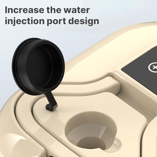 Irishom Handheld Multi-surface Steam Cleaner with 6pcs Accessories Touch Screen 6 Levels Adjustable 105℃/221℉ Deep Cleaning Steamer with Portable Handle 1200ml/40.5oz Water Tank