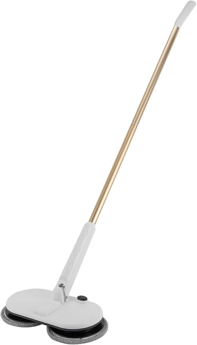 Electric Mop Cordless Electric Spin Mop with LED Headlight ＆4 Pads 60 Mins Spin Power Scrubber Mops for Hardwood and Tile Floors Super Quiet Cleaning and Waxing