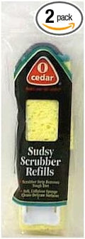 O' Cedar 135939 Sudsy Scrubber Refill Twin Pack