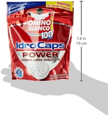 Man White – idrocaps Power Stain Remover Concentrate 12 Capsules – 240 g – [Pack of 4]