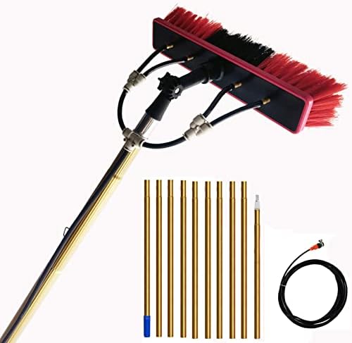 Glass Cleaning Brush Home Water Fed Telescopic Pole Kit Solar Panel Brush Rotating for Photovoltaic PanelOutdoor Window Cleaning Pole 3M - 9M Water Fed Telescopic Brush Water Fed Pole Kit