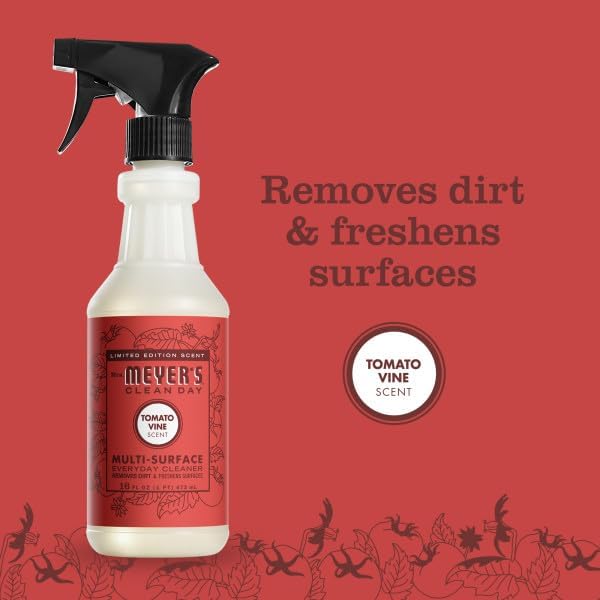 Mrs. MEYER'S CLEAN DAY Multi-Surface Everyday Cleaner Tomato Vine Scent 16 Fl Oz (Pack of 6)