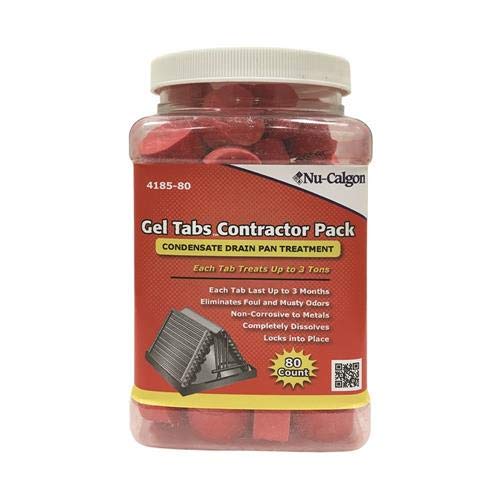 Nu-Calgon # 4185-80 Gel Tabs Pan Treatment 3 Ton Gel Tablets / 80 Tablets Per Jar