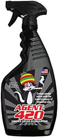 AGENT 420-22 oz Odor Destroying Spray for Eliminating Cigarette Smoke or Most Unwanted Odors In Your House Car or Apartment - Freshen Up The “place” [BLACK GLACIER]